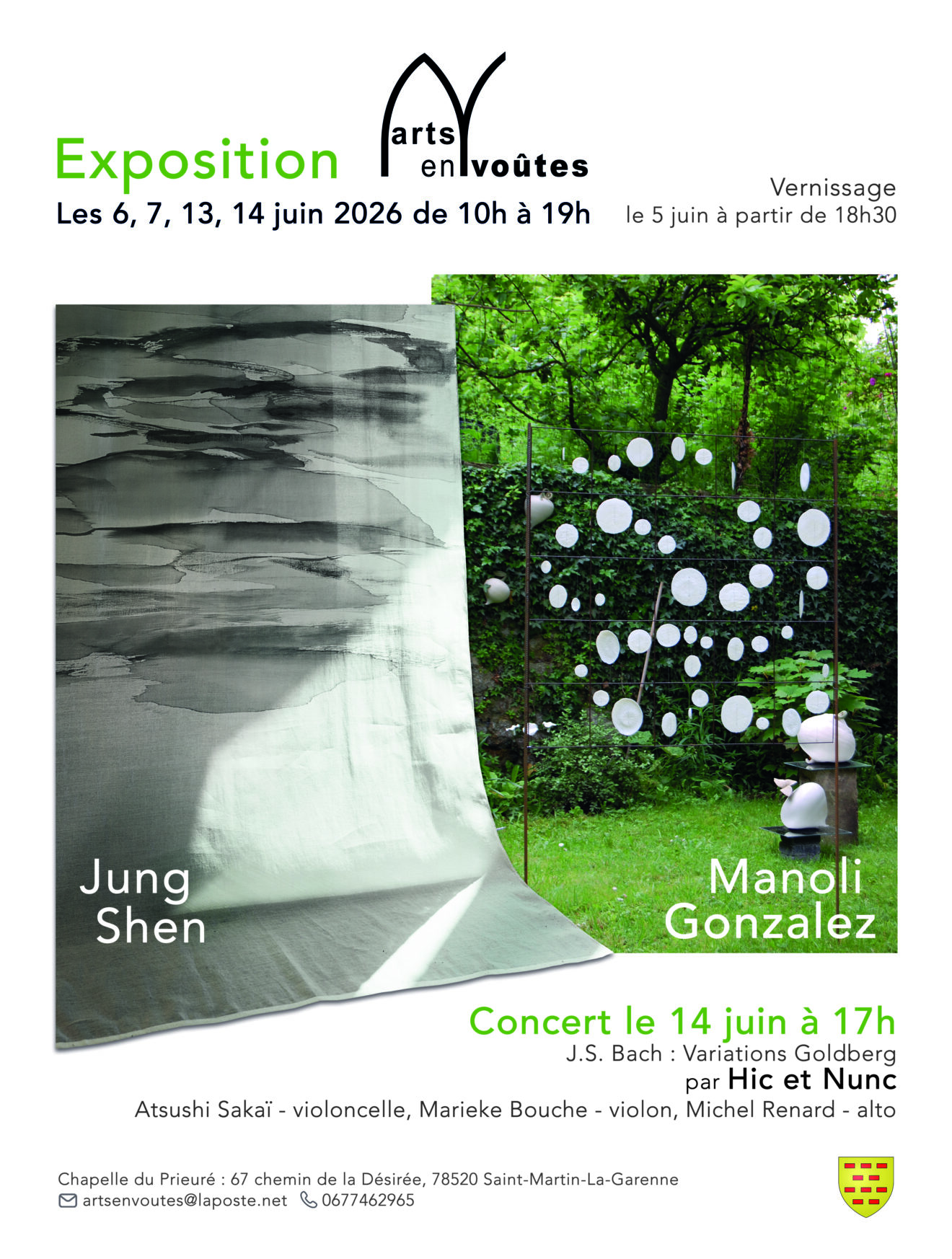Exposition Arts en Voûtes 2026 – Jung Shen et Manoli Gonzalez